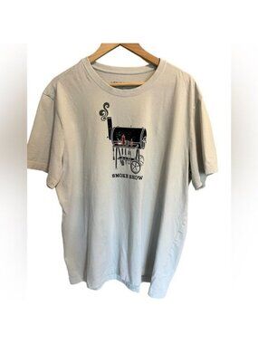Life is Good Men's T-shirt Size XL Smoke Show Crusher Tee Stone Gray BBQ Grill